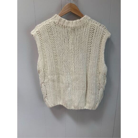 NWT Zara chunky knit wool blend sweater vest Medium - Picture 3 of 7